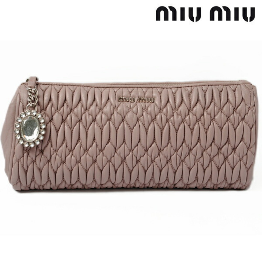 Miu Miu Miu Miu Matelasse Mini Clutch Pouch Nappa… - image 1